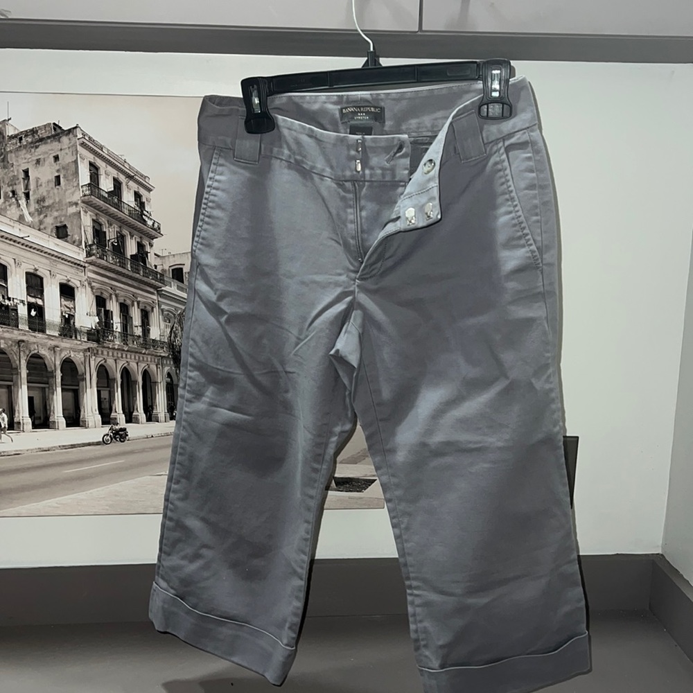 Banana Republic Size 6 Stretch Grey Pant